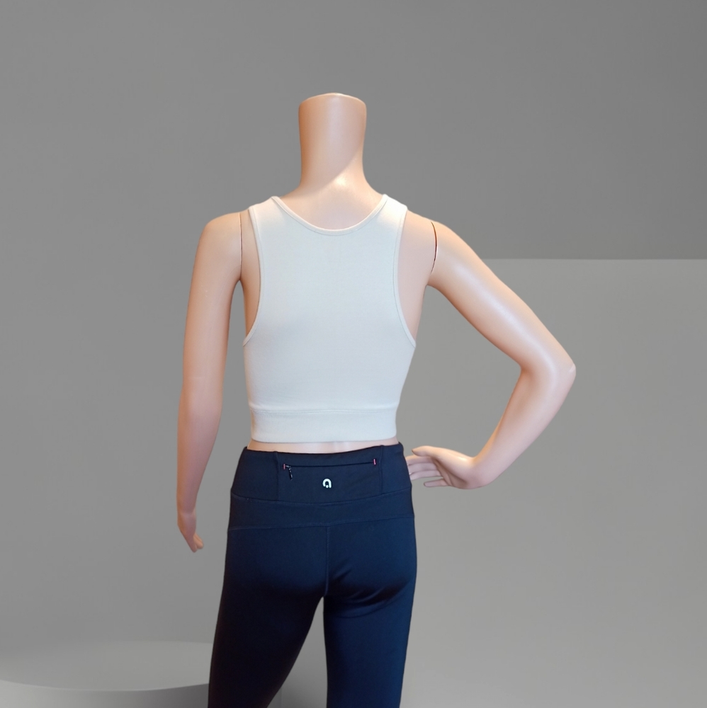 Zara Women's Beige Cropped Tank Top - Picture 7 of 16
